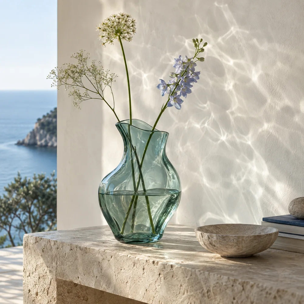 AI-generated editorial inspiration for Lagoon Vase / Lantern · 35cm