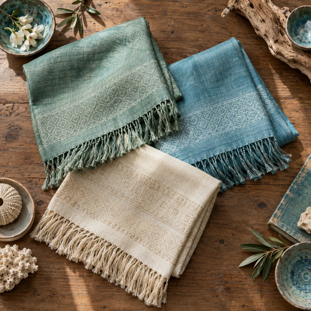 AI-generated editorial inspiration for Silk scarf collection