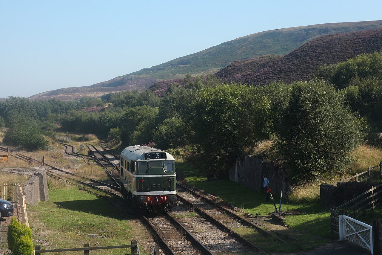 Heritage railway and industrial landscape at Blaenavon in South Wales