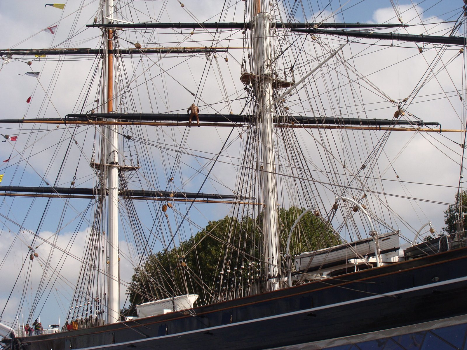 Preserved Cutty Sark clipper ship at Greenwich, London