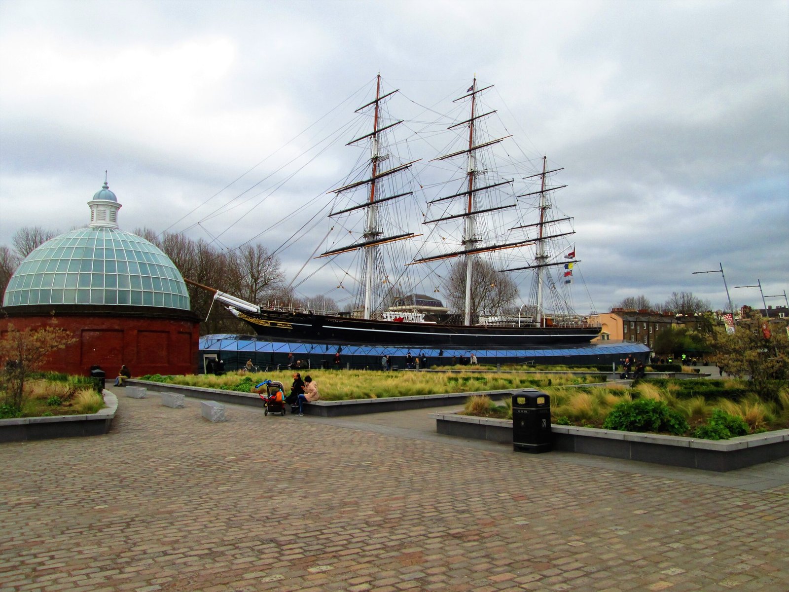 Historic Cutty Sark tea clipper preserved at Greenwich